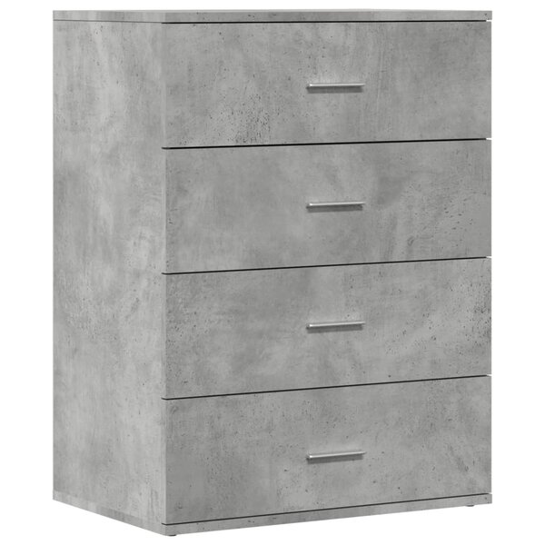 vidaXL Buffet gris béton 60x39x80 cm bois d'ingénierie
