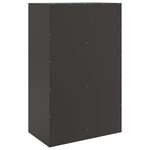 vidaXL Buffet haut noir 67x39x95 cm acier