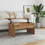 vidaXL Table basse chêne artisanal 80x50 5x41 5 cm bois d'ingénierie