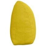vidaXL Coussin de Dos Jaune 160 x 24 x 50 cm Velours