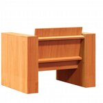 vidaXL Salon de jardin 2 Pièces cire marron bois de pin massif