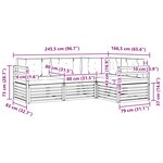 vidaXL Ensemble de canapés d'extérieur 4 pc Blanc et crème Polyester