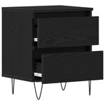 vidaXL Cabinets de chevet 2 Pièces Chêne Noir 40x35x50 cm Bois d'ingénierie