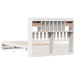 vidaXL Lit bibliothèque sans matelas blanc 140x190 cm bois pin massif