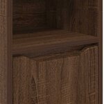 vidaXL Cabinet de salle de bain Chêne brun 30 5 x 30 x 195 cm