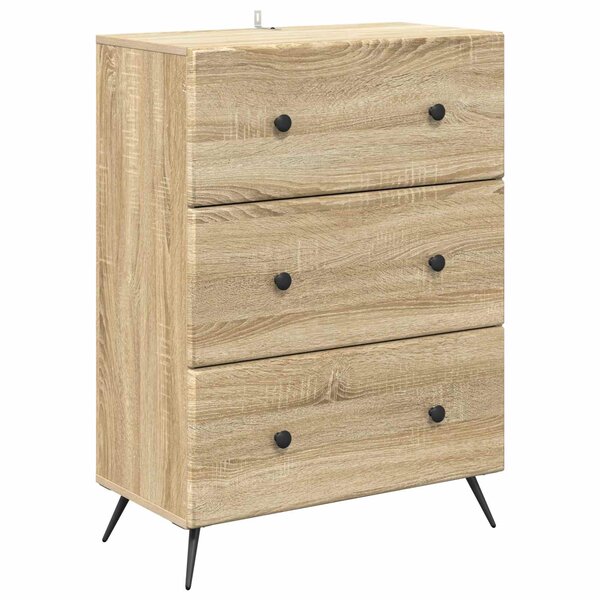 vidaXL Armoire à tiroirs Chêne Sonoma 66 x 34 5 x 90 cm