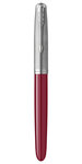 Parker 51 stylo plume  corps résine bordeaux + capuchon inox poli  plume moyenne  coffret cadeau