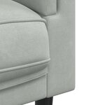 vidaXL Canapé avec coussins 3 places gris clair velours