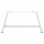 vidaXL Pieds de table basse en forme de A  2 pièces  blanc  60 x (30-31) cm  acier