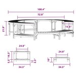 vidaXL Entourage de bain à remous Marron Ø255 cm Bois d'acacia massif