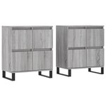 vidaXL Buffets 2 Pièces sonoma gris bois d'ingénierie