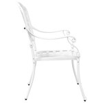 vidaXL Chaise de jardin 2 Pièces Blanc 55 x 56 5 x 91cm Aluminium