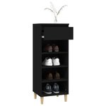 vidaXL Armoire à chaussures Noir 40x36x105 cm Bois d'ingénierie