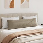 vidaXL Coussins de canapé 2 Pièces Taupe 145 x 40 cm tissu