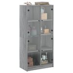 vidaXL Buffet haut avec portes gris sonoma 68x37x142cm bois ingénierie