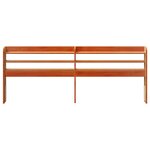 vidaXL Tête de lit avec étagères marron cire 180 cm bois massif de pin
