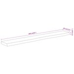 vidaXL Étagère murale rectangulaire massif acacia bordure assortie