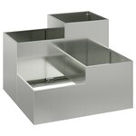 Jardinier vidaXL 100x100x60 cm en acier galvanisé