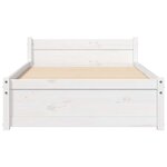 vidaXL Cadre de lit sans matelas blanc bois massif 90x200 cm