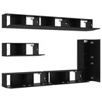 vidaXL Ensemble meuble TV 7 Pièces Chêne noir 30.5 x 30 x 110 cm