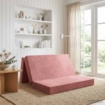 vidaXL Canapé-lit pliable 120 x 67 x 45 cm Rose