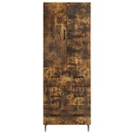 vidaXL Ensemble de Meubles 2 Pièces Chêne fumé 66 x 34 5 x 90 cm