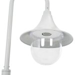 Vidaxl lampadaire de jardin e27 120 cm aluminium blanc