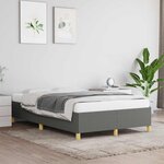 vidaXL Cadre de lit sans matelas gris foncé 120x190 cm tissu