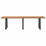 vidaXL Table à manger marron clair 280x80x74 cm rectangulaire