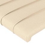 vidaXL Tête de lit avec oreilles Crème 103x23x78/88 cm Tissu