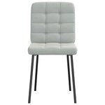 vidaXL Chaises à manger lot de 6 gris clair velours