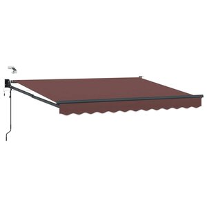 vidaXL Auvent rétractable électrique Marron 3 x 2 5 m