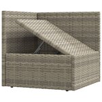 vidaXL Salon de jardin 4 Pièces avec coussins Gris Résine tressée