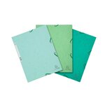 Lot De 3 Chemises À Élastiques 3 Rabats Carte Lustrée 400g/m2 - A4 - Nature - X 17 - Exacompta