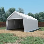 vidaXL Tente de rangement PVC 550 g/m² 4x6 m Blanc