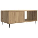vidaXL Table basse Chêne artisanal 90 x 50 x 40 cm Bois d'ingénierie