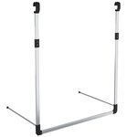 vidaXL Rail de suspension de garde-robe télescopique Argenté