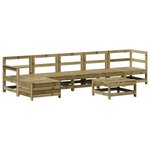 vidaXL Salon de jardin 7 Pièces bois de pin imprégné