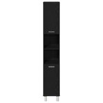 vidaXL Ensemble de mobilier de salle de bain 3 pièces Chêne noir Bois d'ingénierie