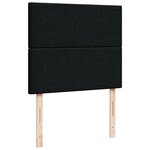 vidaXL Cadre de lit ottoman avec matelas noir 120x190 cm tissu