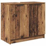 vidaXL Cabinet de salle de bain Bois Ancien 64 5 x 33 5 x 59 cm