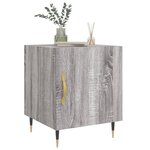 vidaXL Table de chevet sonoma gris 40x40x50 cm bois d'ingénierie