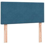 vidaXL Sommier à lattes de lit et matelas bleu foncé 80x220 cm velours