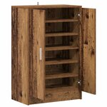 vidaXL Armoire à chaussures vieux bois 60x35x92 cm bois d'ingénierie