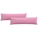 vidaXL Coussins de canapé 2 Pièces Rose 145 x 40 cm tissu