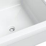 vidaXL Lavabo pour montage murale blanc 40x40x24 cm résine