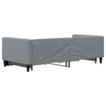 vidaXL Lit de jour avec lit gigogne et tiroirs 100x190 cm tissu