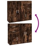 vidaXL Buffet Chêne fumé 91x29 5x75 cm Bois d'ingénierie