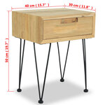 vidaXL Table de chevet 40x30x50 cm Teck