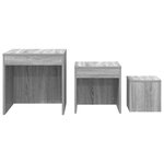 vidaXL Tables gigognes 3 Pièces Sonoma gris Bois d'ingénierie